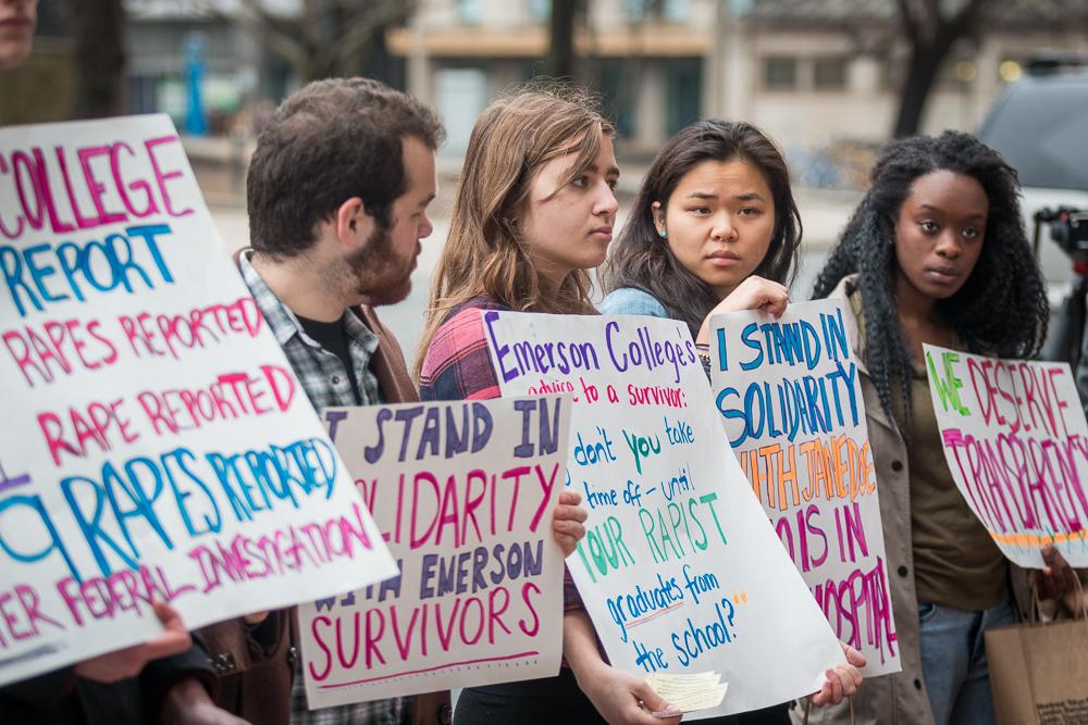 Current and former Emerson students advocated for education, transparency, and accountability regarding sexual assault on campus
RYAN CATALANI / BEACON STAFF