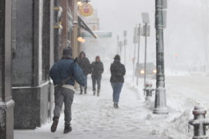 Students did not have to attend class due to the snow storm. Photo: Chris van Buskirk / Beacon Staff