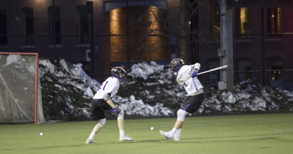 Powers (left) and Meyers (right), who share a triple in 2 Boylston Place, combined for 17 goals in their first nine game. Photo: Kyle Bray/Beacon Staff