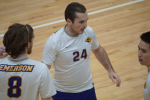 Freshman assists team and prospective students
