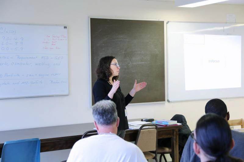 Two faculty members teach two courses per semester at the institute. Courtesy of Emerson Prison Initiative.