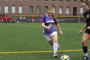 Late double overtime goal gives women’s soccer historic win