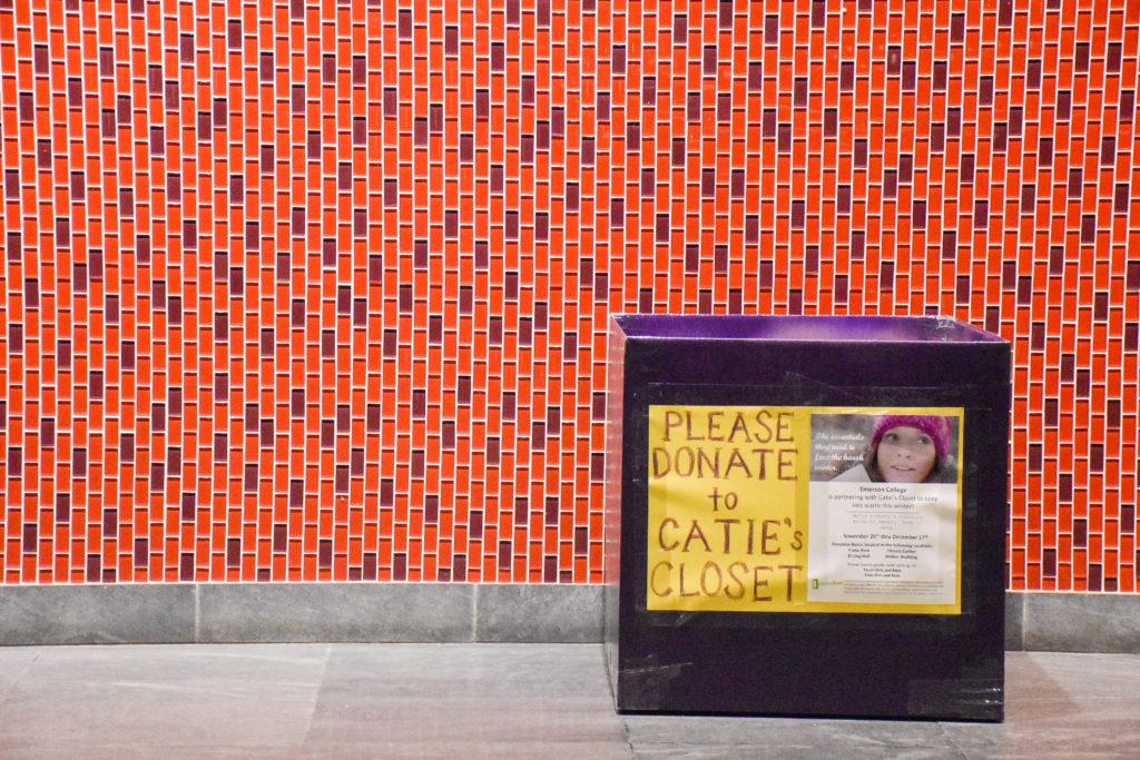Donation boxes are in Piano Row, the Dining Center, Iwasaki Library, and the Emerson Fitness Center until Dec. 17. • Anissa Gardizy / Beacon Staff