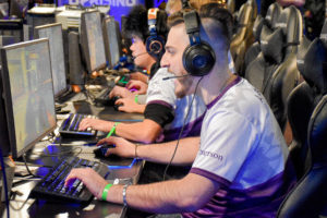The Emerson College Esports 'Overwatch' team lost to Northeastern 2-0 in the first round. Photo by Anissa Gardizy / Beacon Staff