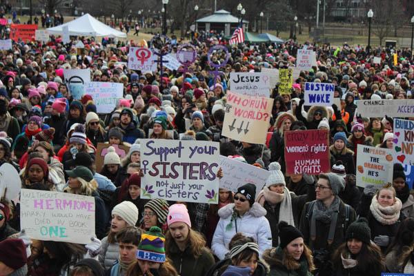 Thousands rally for women’s rights on Boston Common