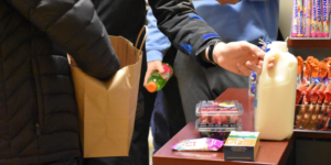 While the Textbook Annex will charge 10 cents for paper bags, the C-Store will not. Anissa Gardizy / Beacon Staff