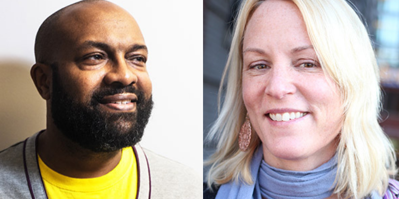 The Social Justice Center chose Tamera Marko and Jabari Asim for special appointments outside of the normal hiring process. Photos courtesy of Emerson College.