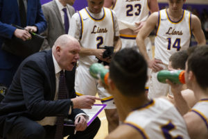 Bill Curley (left) played for Boston College's basketball team between 1990 and 1994, averaging 16.7 points per game. Photo by Alexa Schapiro / Beacon Correspondent