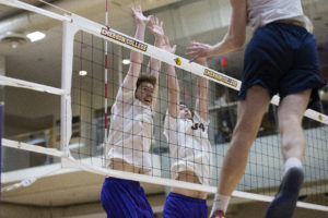 Men’s volleyball falls short in senior day doubleheader