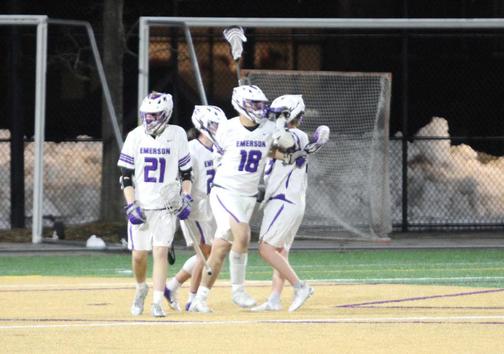 Freshman Alex Hrisanthopoulos (No. 18) scored his first career goal in a game against St. Joseph’s on March 16. Photo by Aaron J. Miller / Beacon Staff