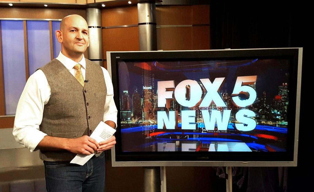 John Karalis ‘96 worked for FOX 5 news from 2010 until 2017. Courtesy of John Karalis
