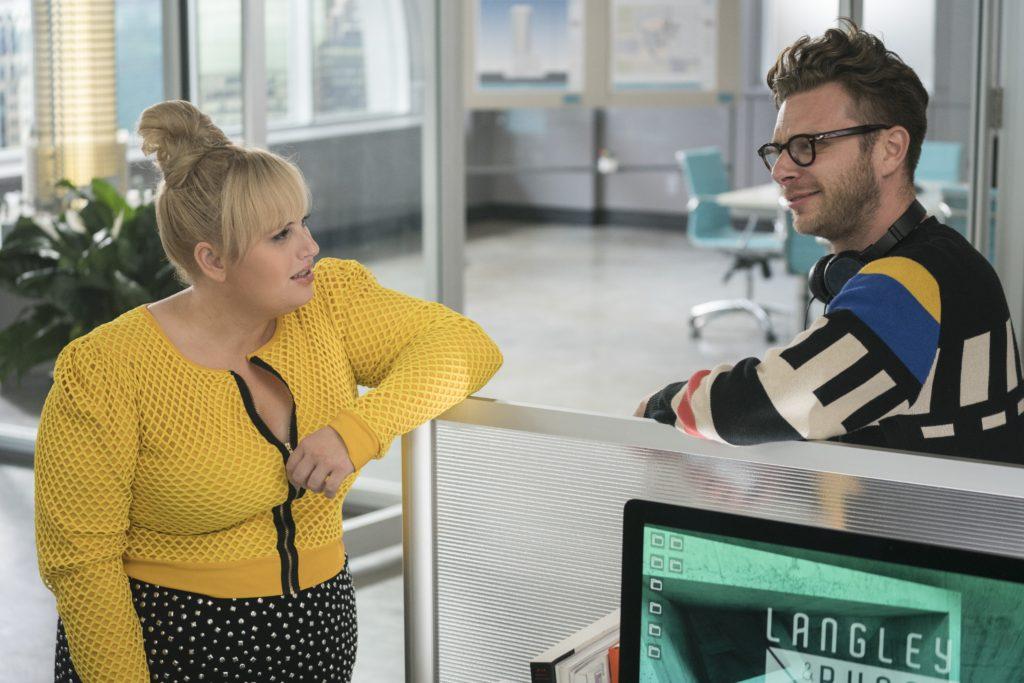 Todd Strauss-Schulson ’03  on set with Rebel Wilson while directing his first feature film, Isnt It Romantic. Photo courtesy of Michael Parmelee
