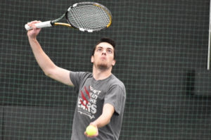 Men’s tennis wins first NEWMAC match in program history