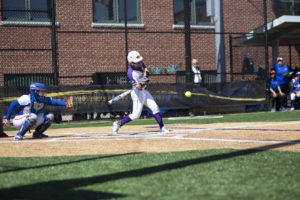 Softball goes 1-1 in third annual Sexual Assault Awareness doubleheader