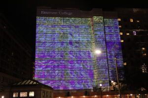 Projections transform Little Building into a work of art