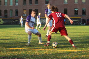 Men’s soccer ends season with first NEWMAC win