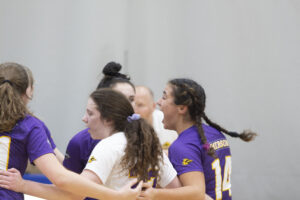 The women's volleyball team advanced to the NEWMAC championship game on Saturday, Nov. 9 at 1 p.m. Montse Landeros / Beacon Staff