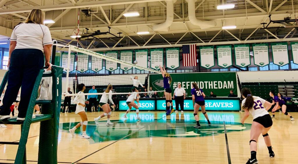 The Babson Beavers defeated the Emerson Lions 3-0 in the NEWMAC championship. Lara Hill / Beacon Staff