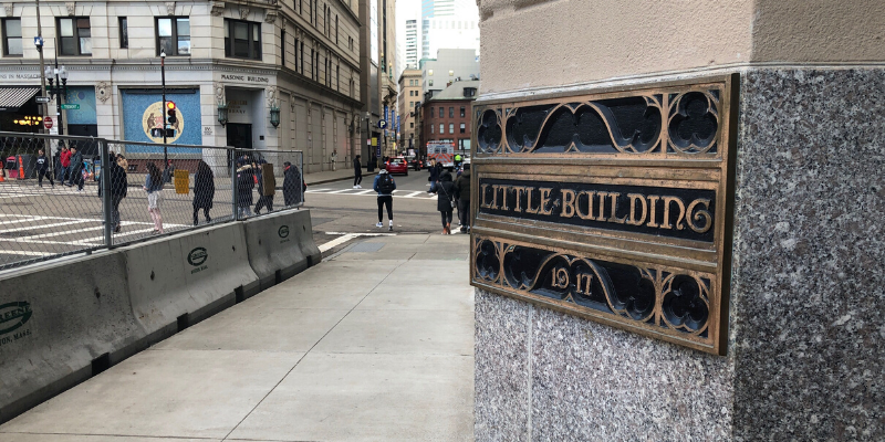 The view of Boylston St. from The Little Building.