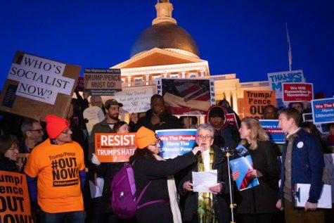 Boston residents reject impeachment outcome in front of State House