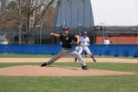 Baseball defeated by New England College in abbreviated matchup