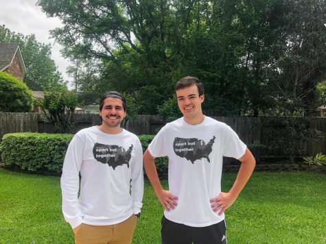 Juniors Christopher Rodriguez and Grant Rosado create a t-shirt company to help those suffering during the coronavirus outbreak.