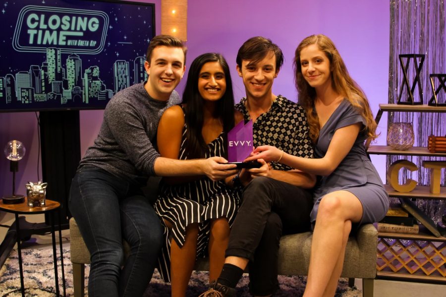 Kyle Goold (left) and Arasha Lalani (second from left) are set to co-host the 39th annual EVVY Awards show which is taking place virtually due to COVID-19. 