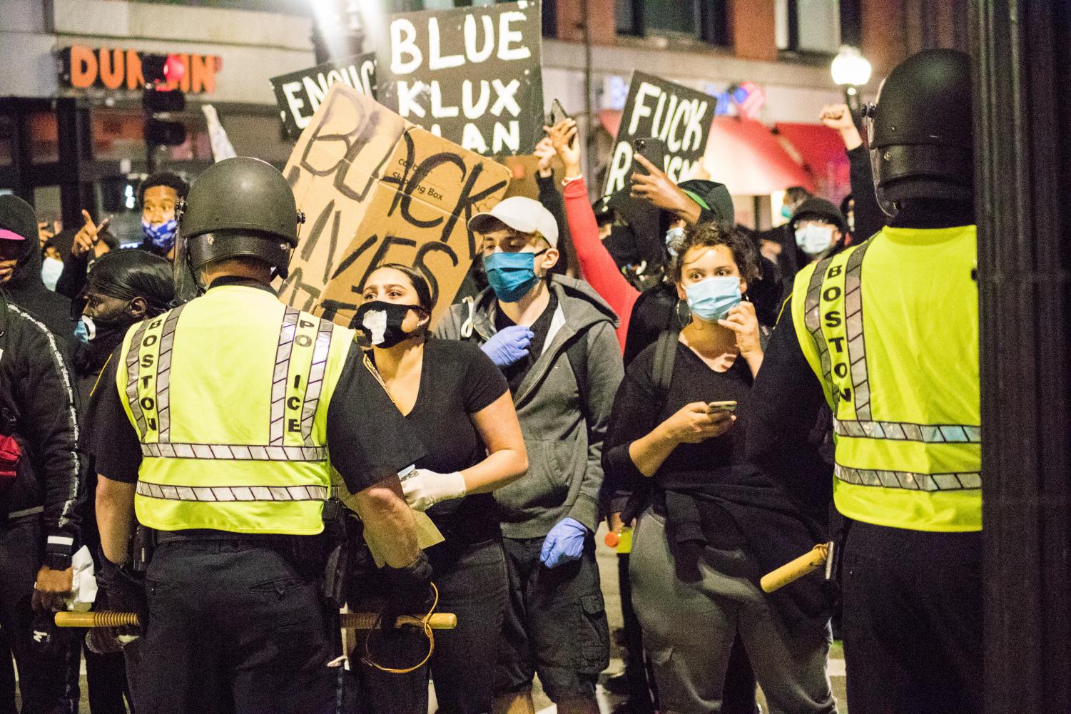 Violence+erupts+near+Boston+campus+as+police+and+protesters+clash