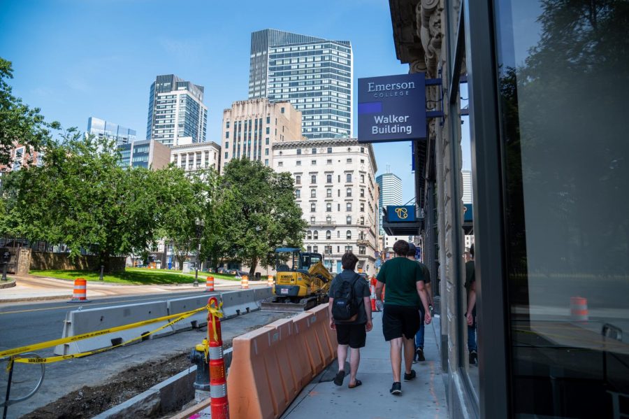 The view of Tremont St. from Emerson's Walker Building.