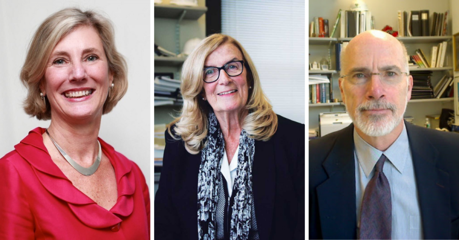 From Left to Right: Christine Hughes, Peggy Ings, and Bill Gilligan, three of the colleges 12 vice presidents. 