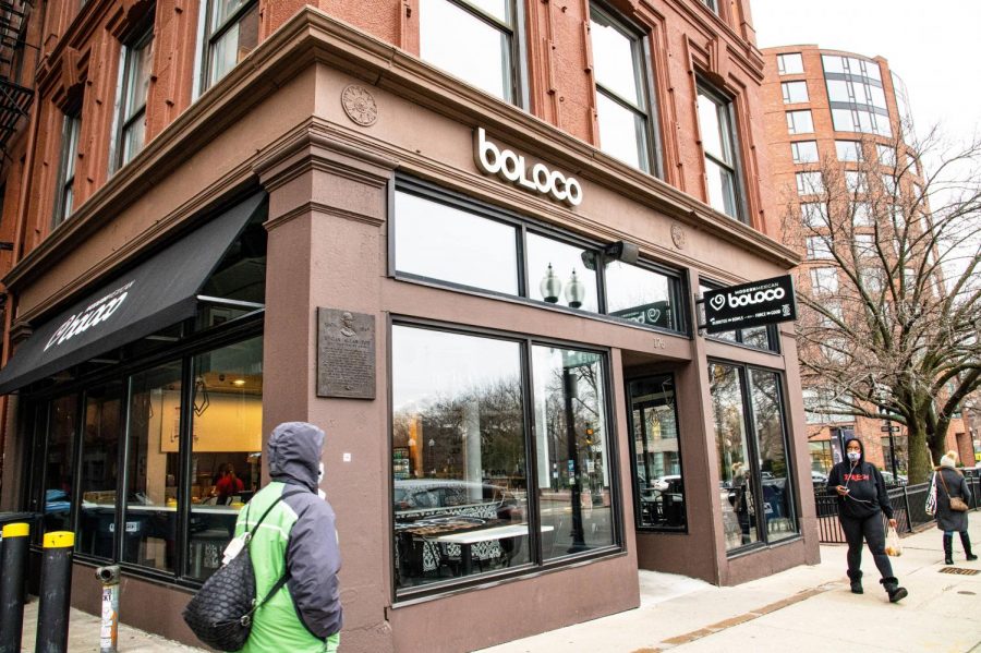 The Boloco location next to Emerson College on Boylston Street. 