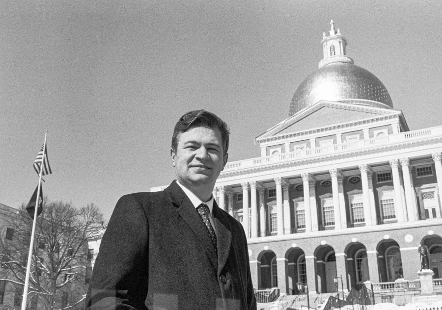 Richard Fucillo in front of the MA statehouse.