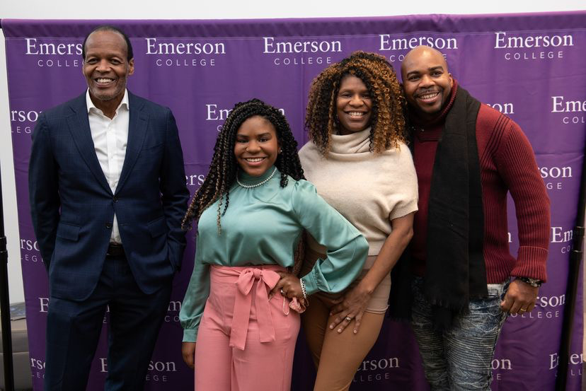 Actress Trinitee Stokes, who is set to become the youngest student at Emerson at just 15, met with former President Lee Pelton when she visited the college. 