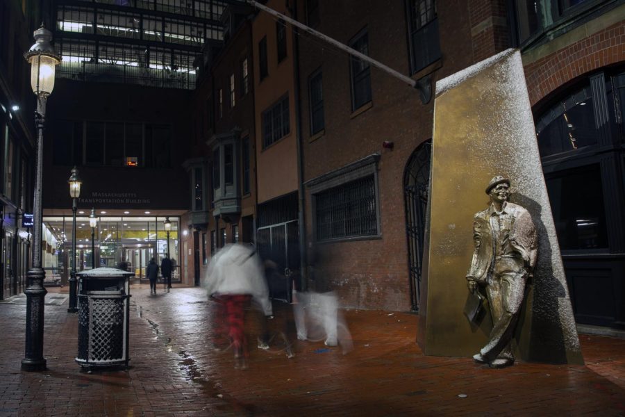 Boston, MA: December 8, 2021 – 2B Alley in the snow.