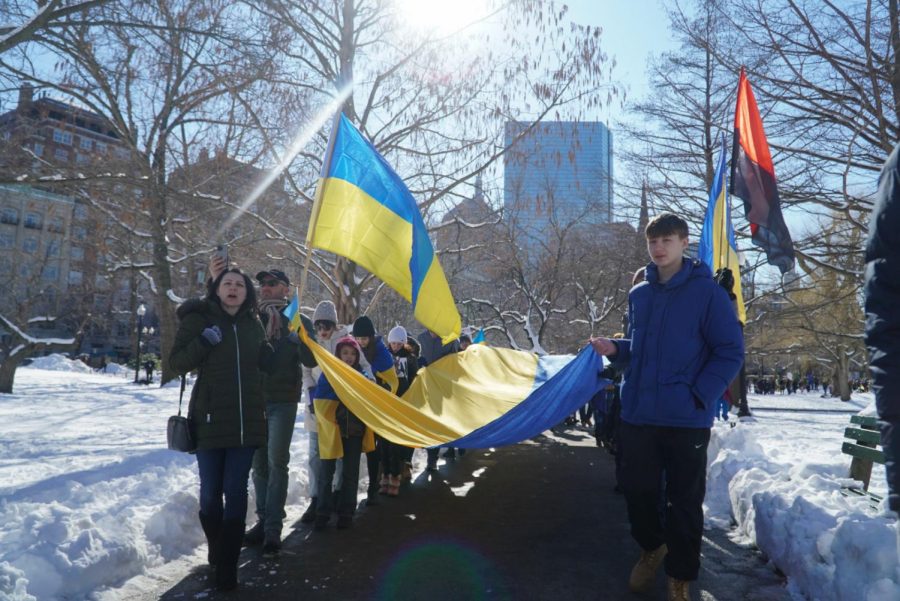 ‘The world is watching’: the Boston community stands in solidarity with Ukraine