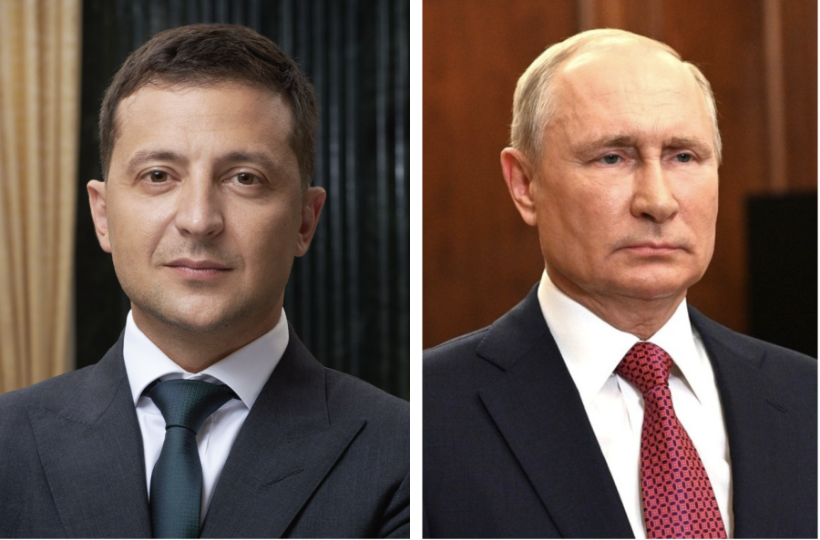 Russian President Vladimir Putin (right) and Ukrainian President Volodymyr Zelenskyy (left) Creative Commons