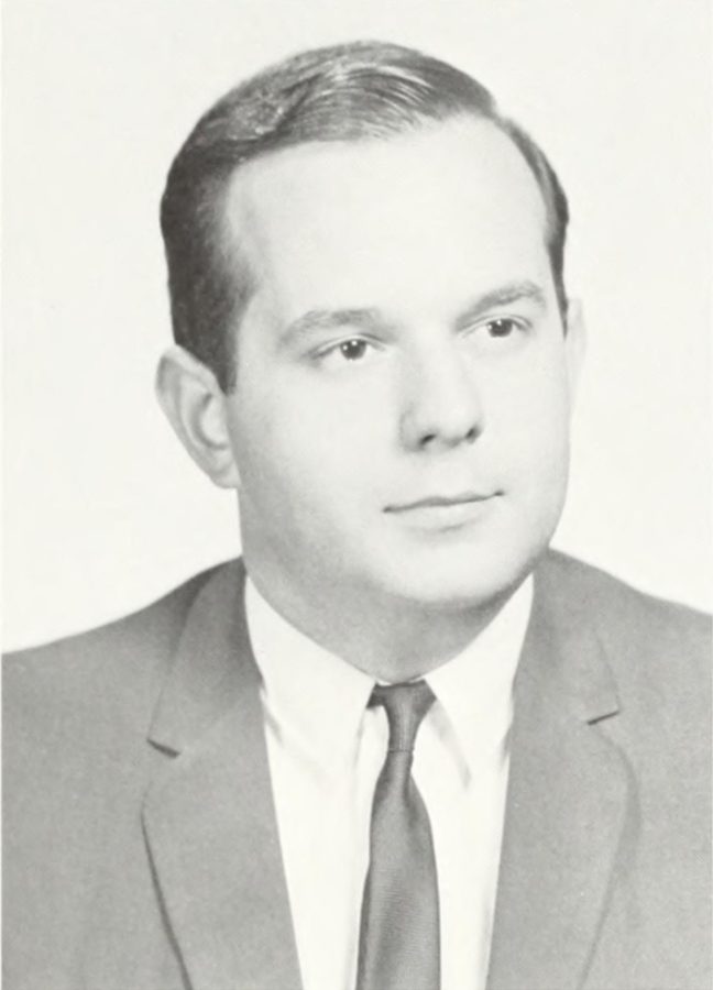 Bill Alexs yearbook photo in The Emersonian, 1966.
