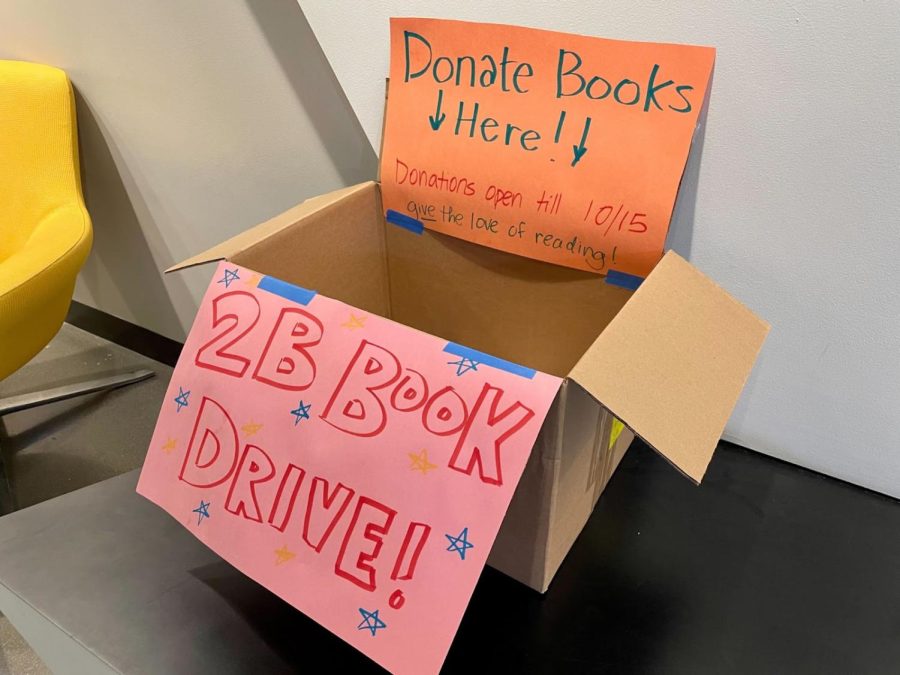 A+book+donation+bin+in+the+lobby+of+2+Boylston+Place.