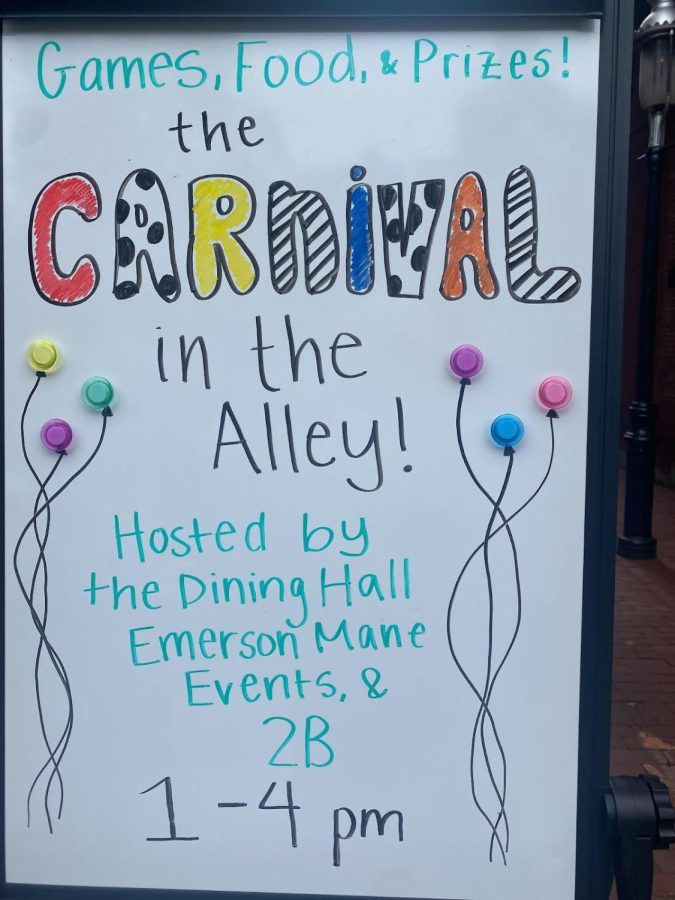 An invitation to the Carnival at the gateway to the Alley.