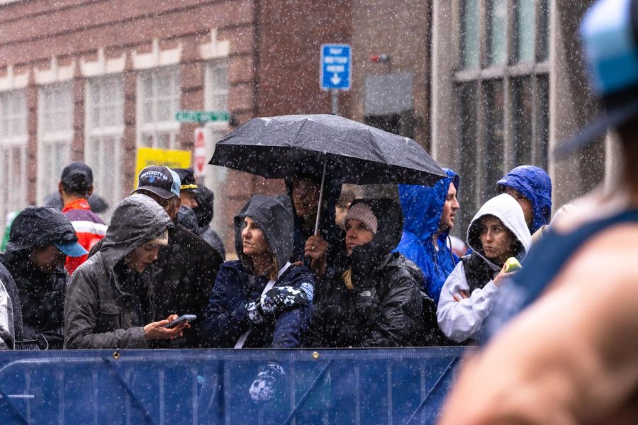 A cold and rainy Boston Marathon.