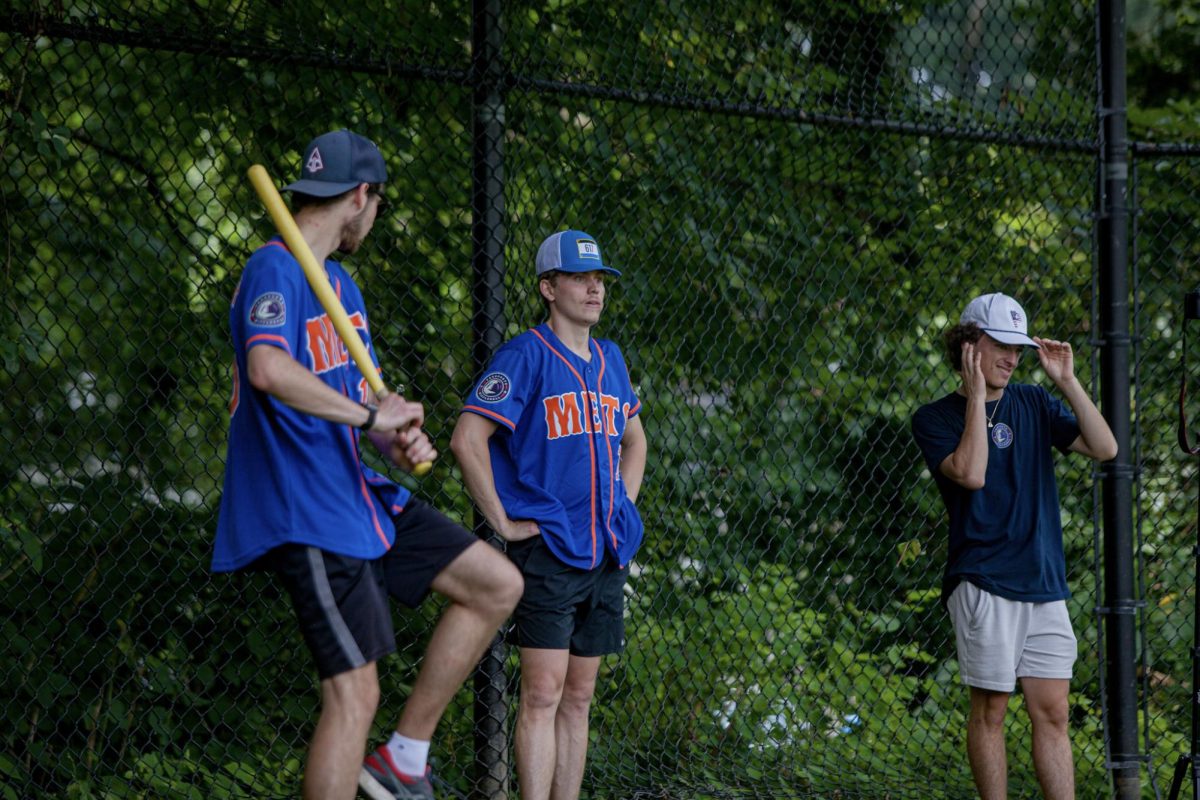 Emerson junior Brendan Willett (right) started a sports media company and wiffle ball league over the summer