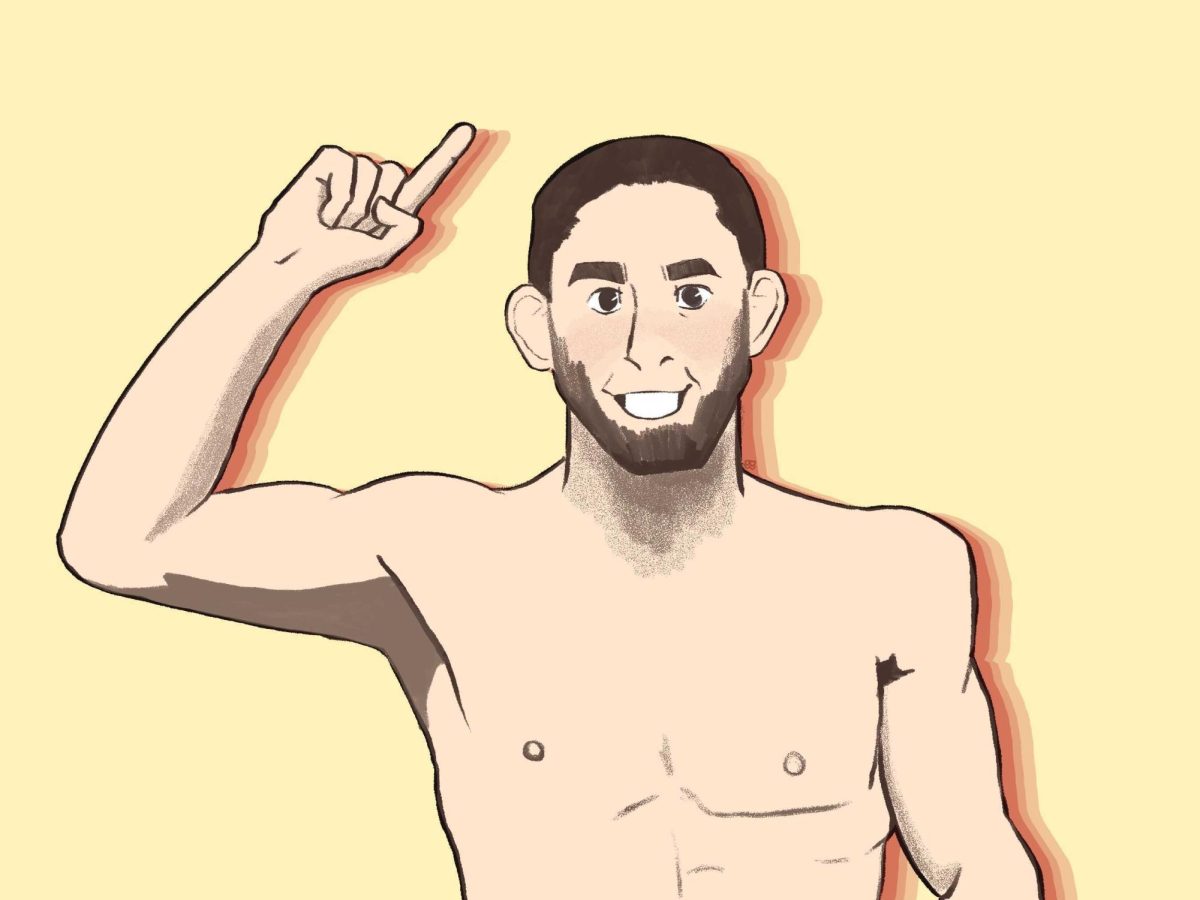 UFC Lightweight Champion Islam Makhachev. Illustration by Molly Boyke.