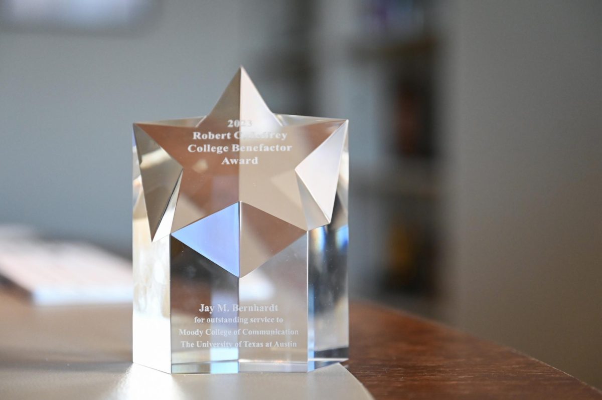 The Robert C. Jeffrey College Benefactor Award. (Ashlyn Wang/Beacon Staff)