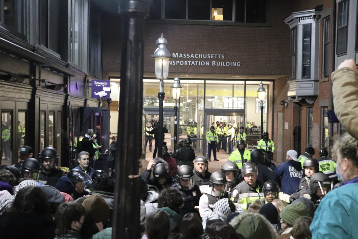 Photos of arrests of 118 protesters at Emerson College