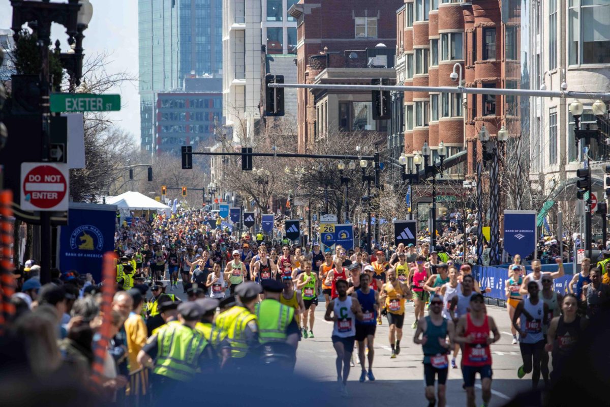 More than 30,000 runners from over 100 countries are registered to run in the 128th Boston Marathon on Monday, April 15, 2024. (Rian Nelson/Beacon Staff)