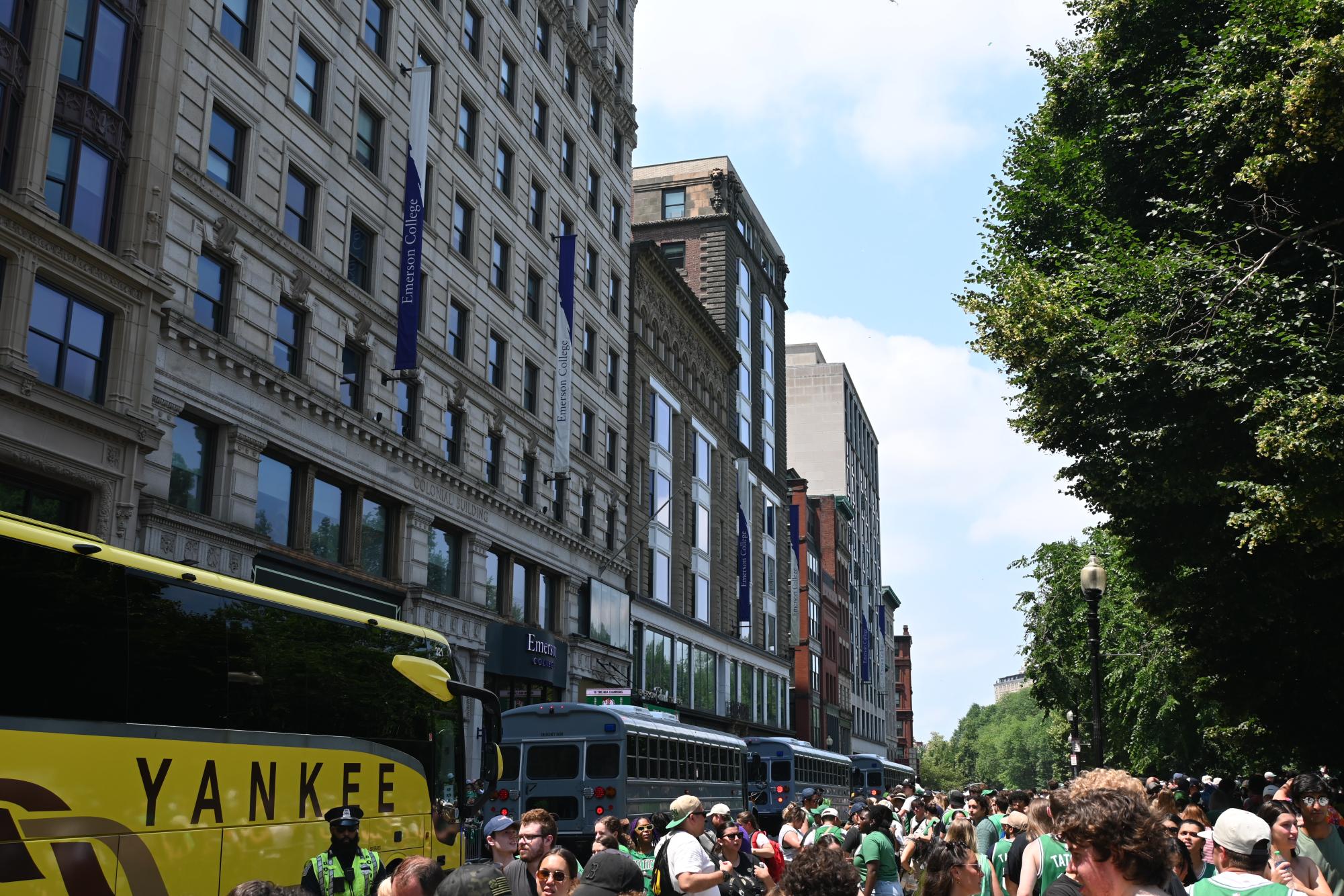 The+Celtics+parade+brought+all+walks+of+life+together+throughout+the+city+of+Boston%2C+with+fans+littering+the+streets+in+green+clothing%2C+confetti%2C+and+signs.+%0D%0A
