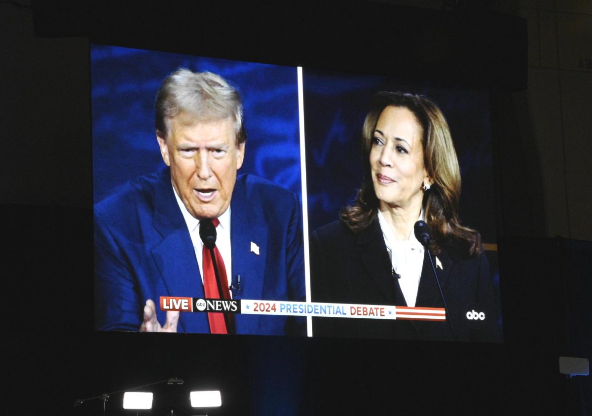 Trump and Harris engaged in a tense debate on September 10, 2024 (Bryan Hecht / Beacon Staff).