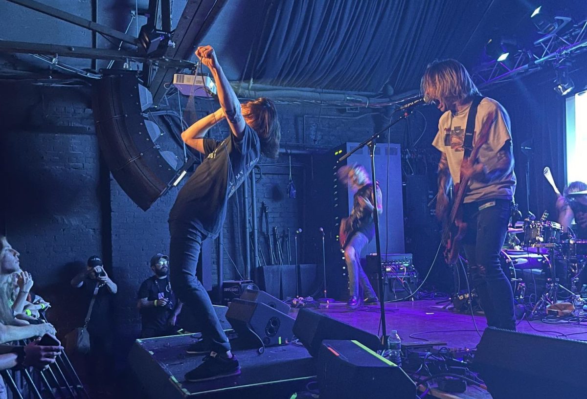 Metal band Godseyes performs at Day 2 of Tough Luck Fest. (Annie Sarlin/Beacon Staff)