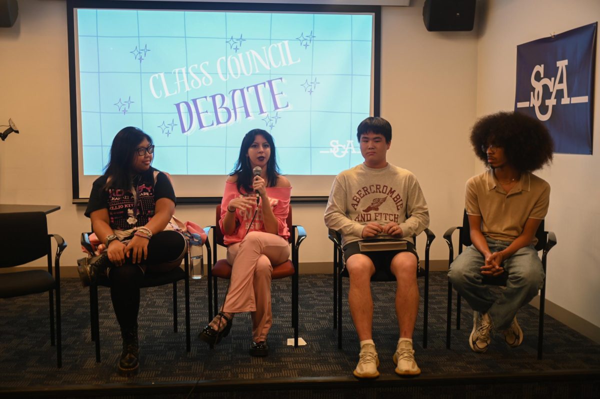 Presidential Class Council Candidates (from left to right): Lauren Gumban, Jazlyn Compton, Noah Bushe Wang, and Reuben Gonzalez