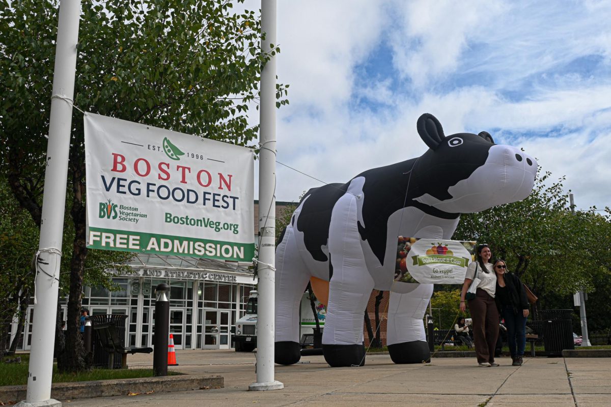 The Reggie Lewis Track and Athletic Center in Roxbury hosted the 29th annual Boston Veg Food Fest on September 29, 2024 (Nick Peace / For the Beacon).